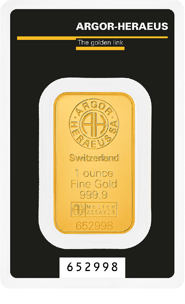 Gold Bar 1oz Argor-Heraeus